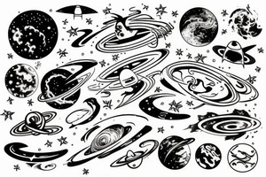 space, infinity, endless , ocean tattoo idea
