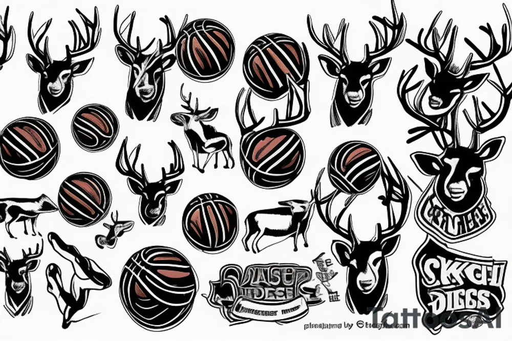 Basketball with weightlifting and a deer tattoo idea
