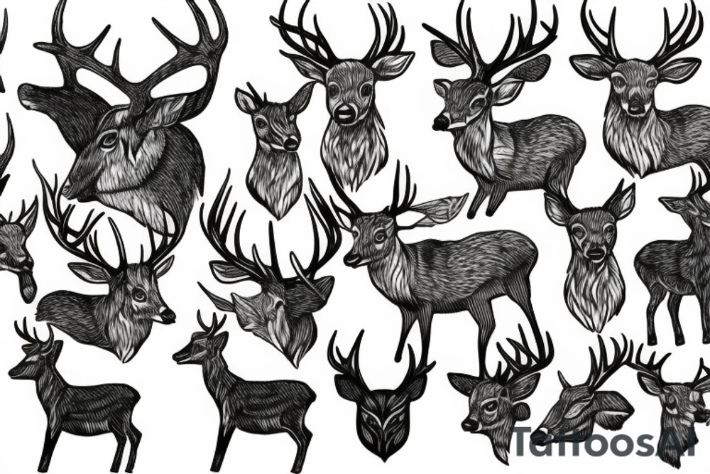 Deer tattoo idea