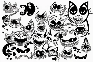 Cheshire cat smile tattoo idea