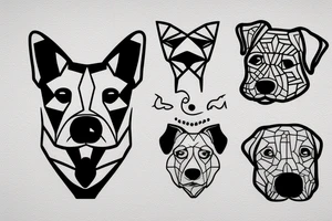 dog head tattoo idea
