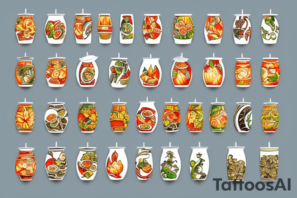 Bowl of Pho in Vietnam with lanterns tattoo idea