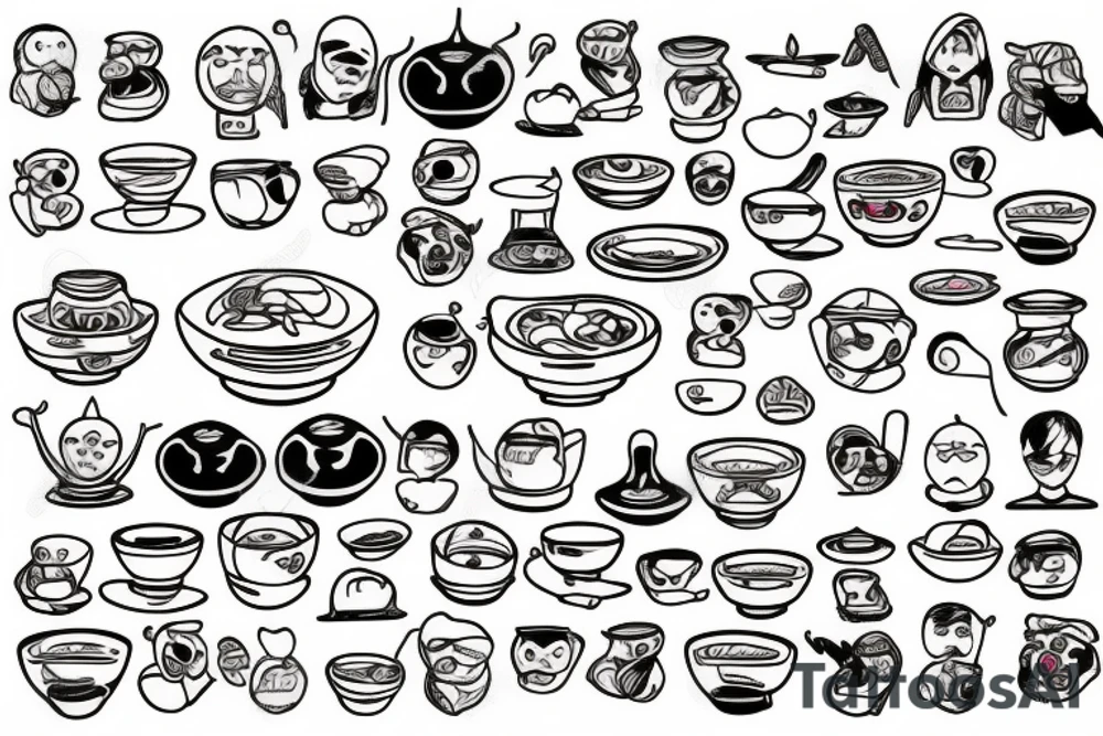 Bowl of Pho in Vietnam tattoo idea