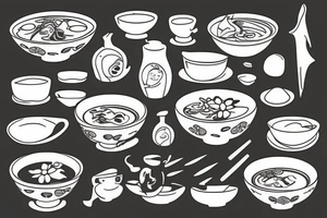 Bowl of Pho in Vietnam tattoo idea