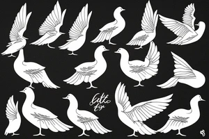flying canadian goose tattoo idea