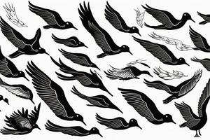 flying canadian goose tattoo idea