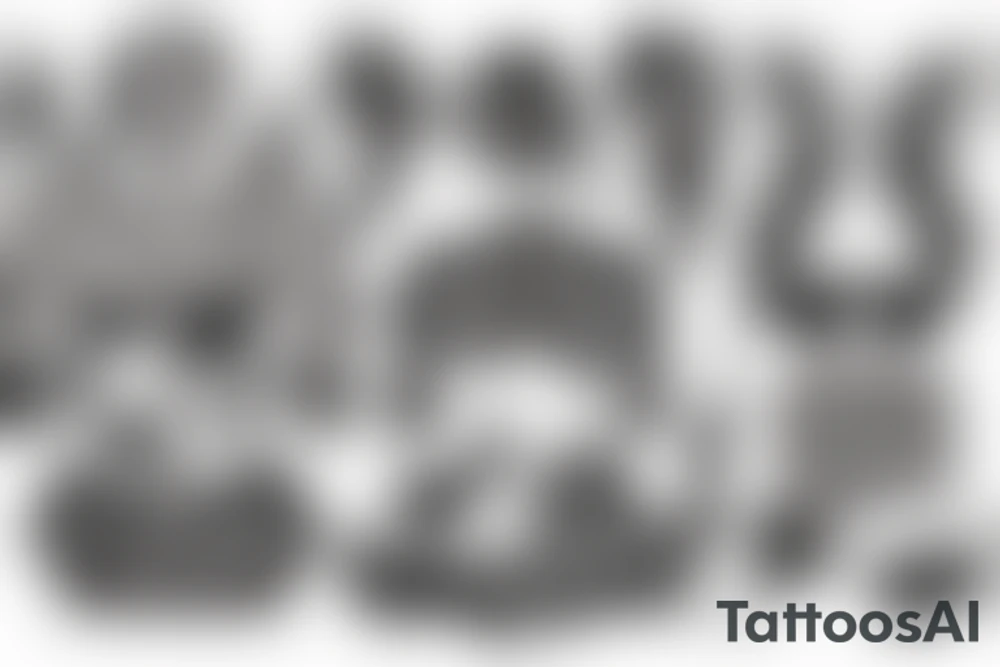Muscular body tattoo idea