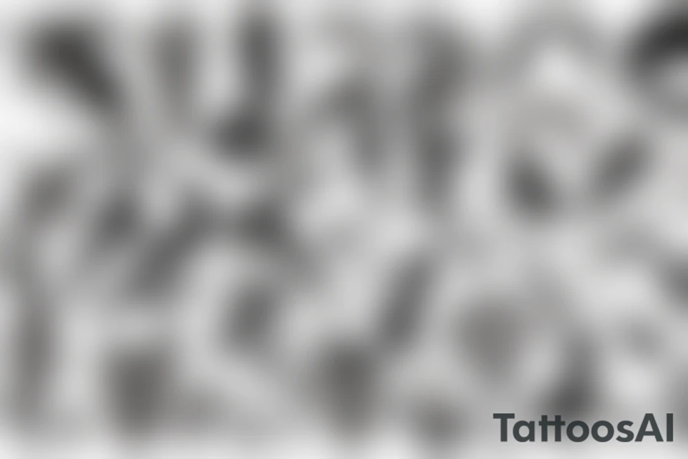 Muscular body tattoo idea
