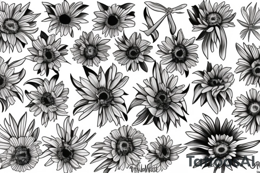 Daisy in a Hurricane tattoo idea
