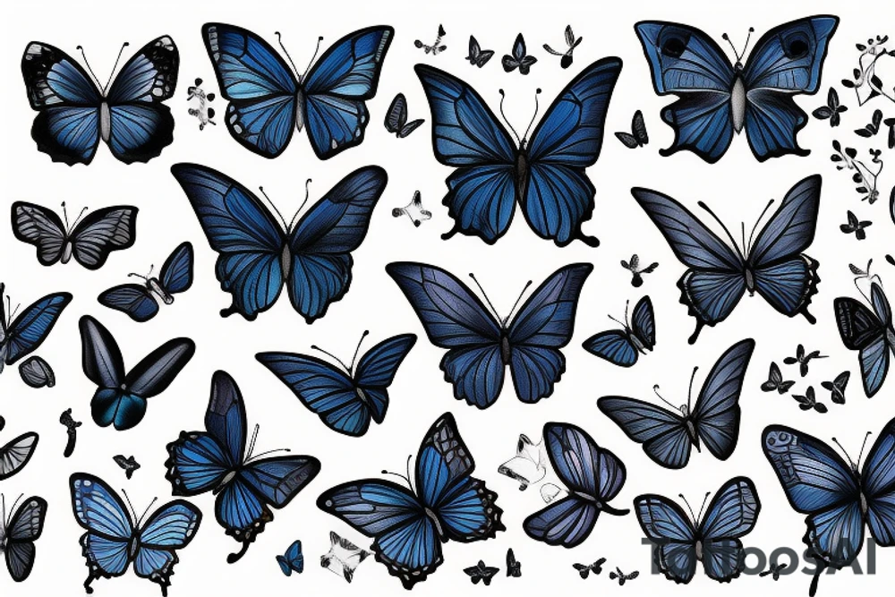 Blue Butterfly tattoo idea