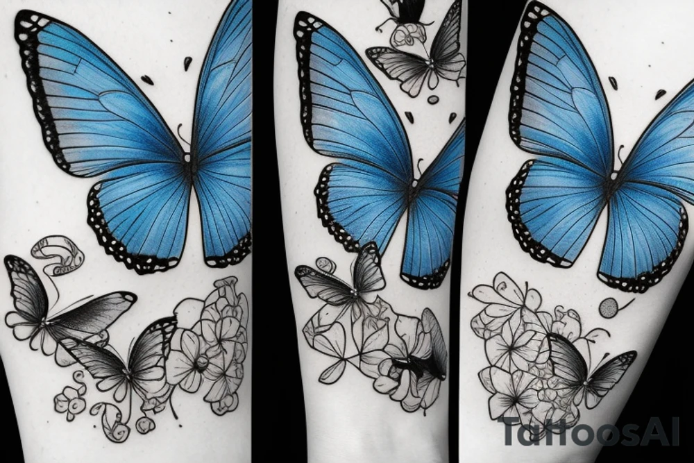 Blue Butterfly tattoo idea