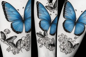 Blue Butterfly tattoo idea