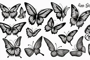 Half Butterfly Wing and Half Angel Wing tattoo idea