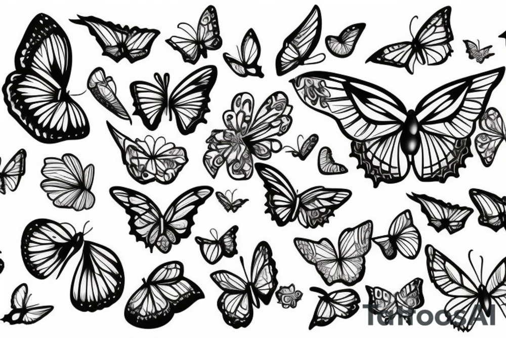 Butterfly with angel wings tattoo idea
