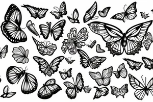 Butterfly with angel wings tattoo idea