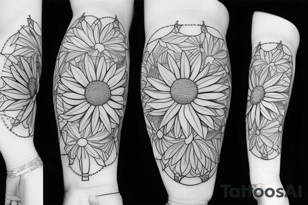 Daisy containing hurricane tattoo idea