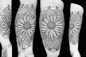 Daisy containing hurricane tattoo idea
