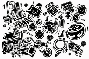 A computer rotting away tattoo idea