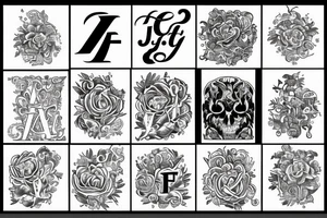 The letters F J N Z tattoo idea