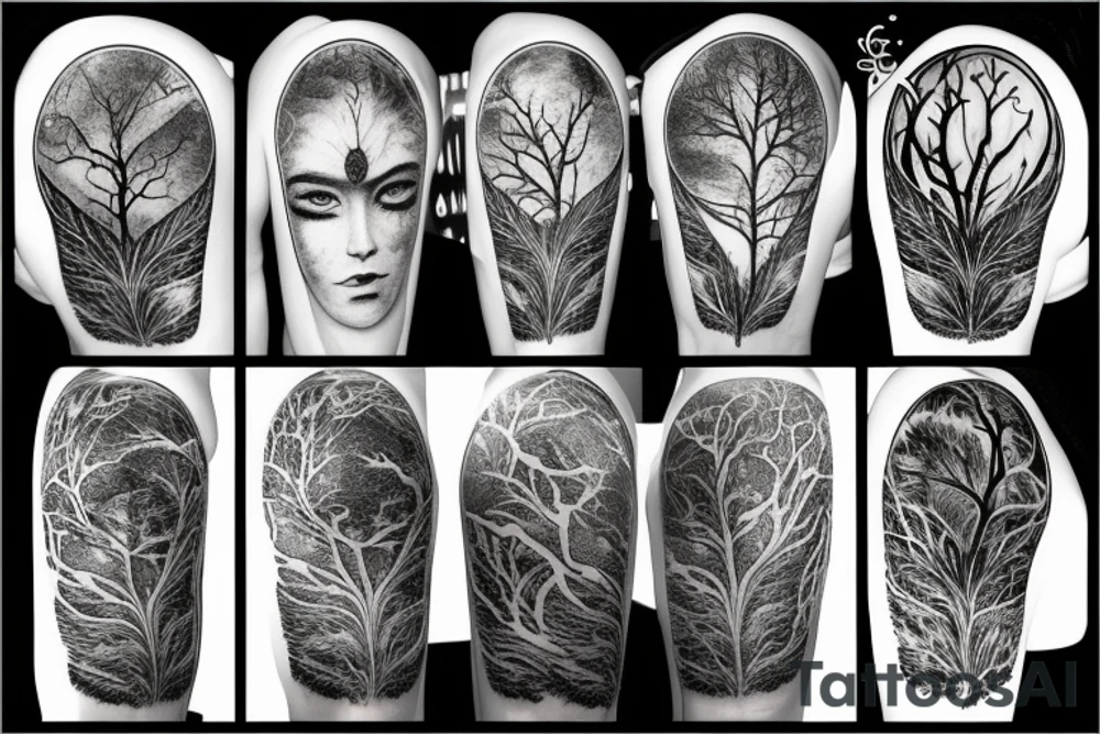 forest, at peace tattoo idea