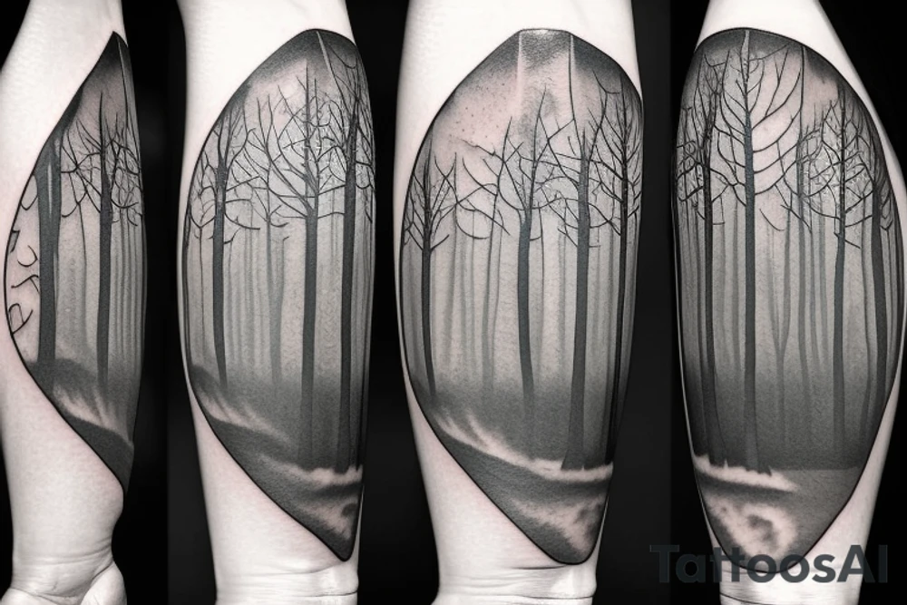 forest, at peace tattoo idea