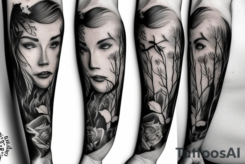 forest tattoo idea