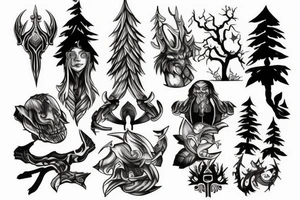 runescape, forest tattoo idea