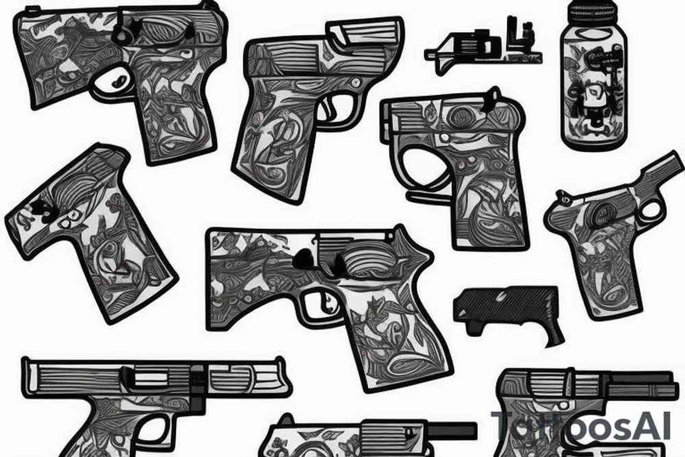 Tactical Penguin with a gun tattoo idea