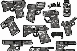 Tactical Penguin with a gun tattoo idea