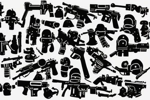 Tactical Penguin with gun tattoo idea