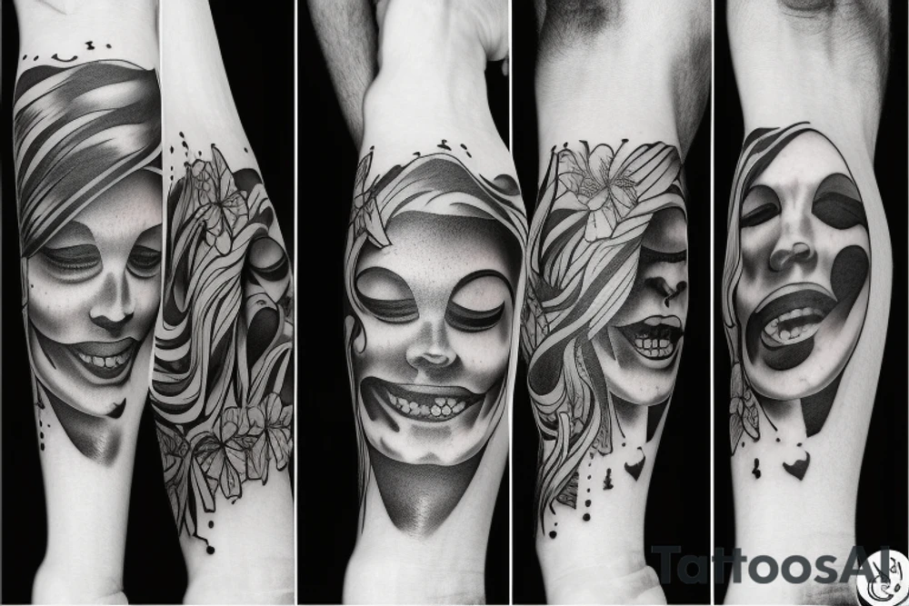 fake hapiness
depression tattoo idea