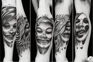 fake hapiness
depression tattoo idea
