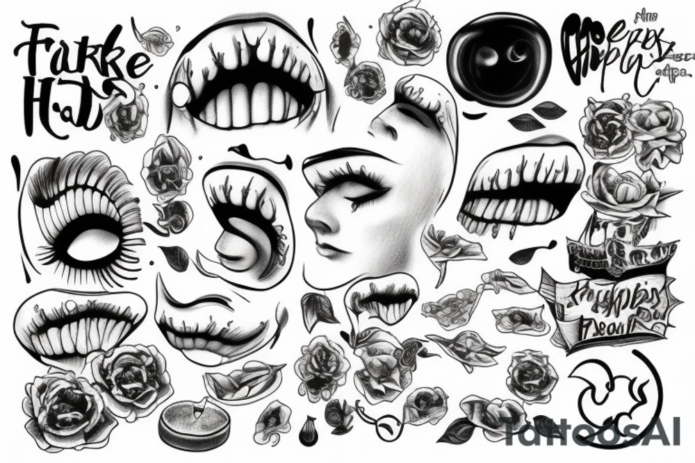 fake hapiness
depression tattoo idea