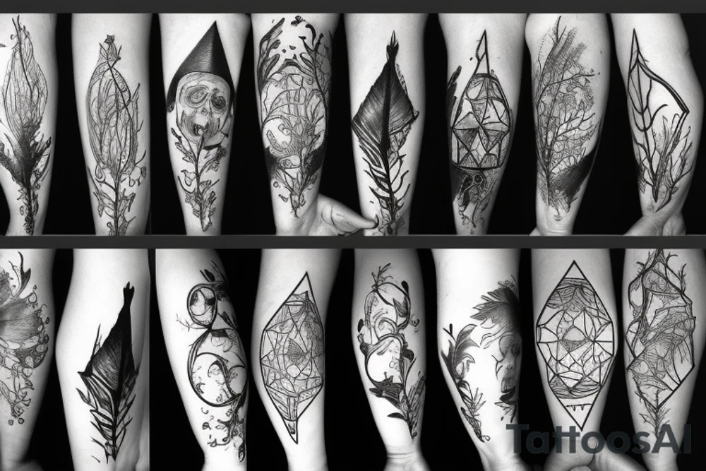 witch, forest tattoo idea