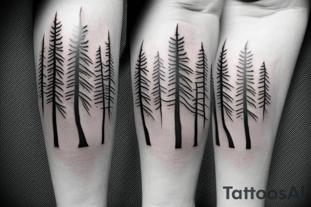 witch, forest, tree hat tattoo idea