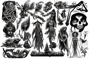 defence of the ancients, witch tattoo idea