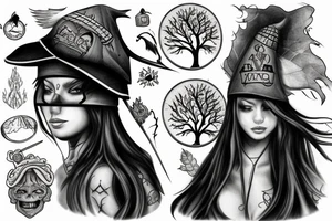 runescape, withch, tree hat, girl tattoo idea
