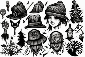 runescape, withch, tree hat, girl tattoo idea