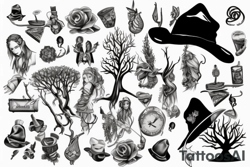 runescape, withch, hat tree, girl tattoo idea