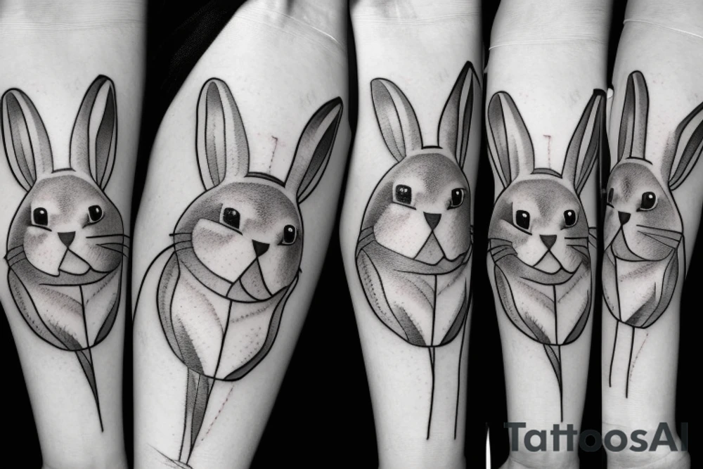 Family rabbit tattoo idea