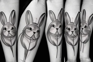 Family rabbit tattoo idea