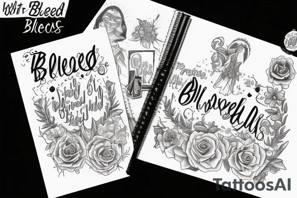 With the text "blessed's" tattoo idea