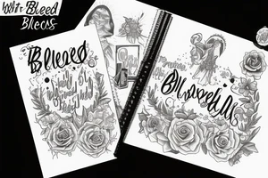 With the text "blessed's" tattoo idea