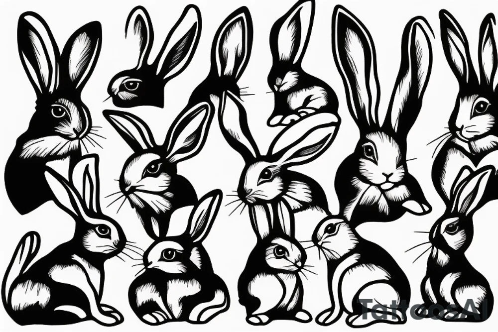 rabbit tattoo idea