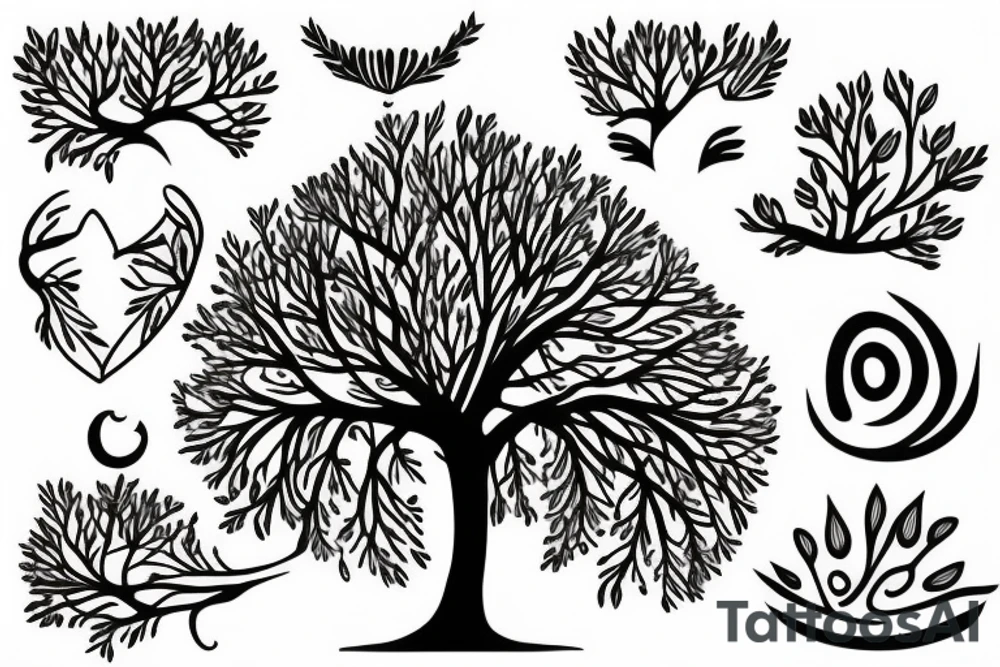 Life tree tattoo idea