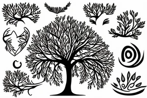 Life tree tattoo idea
