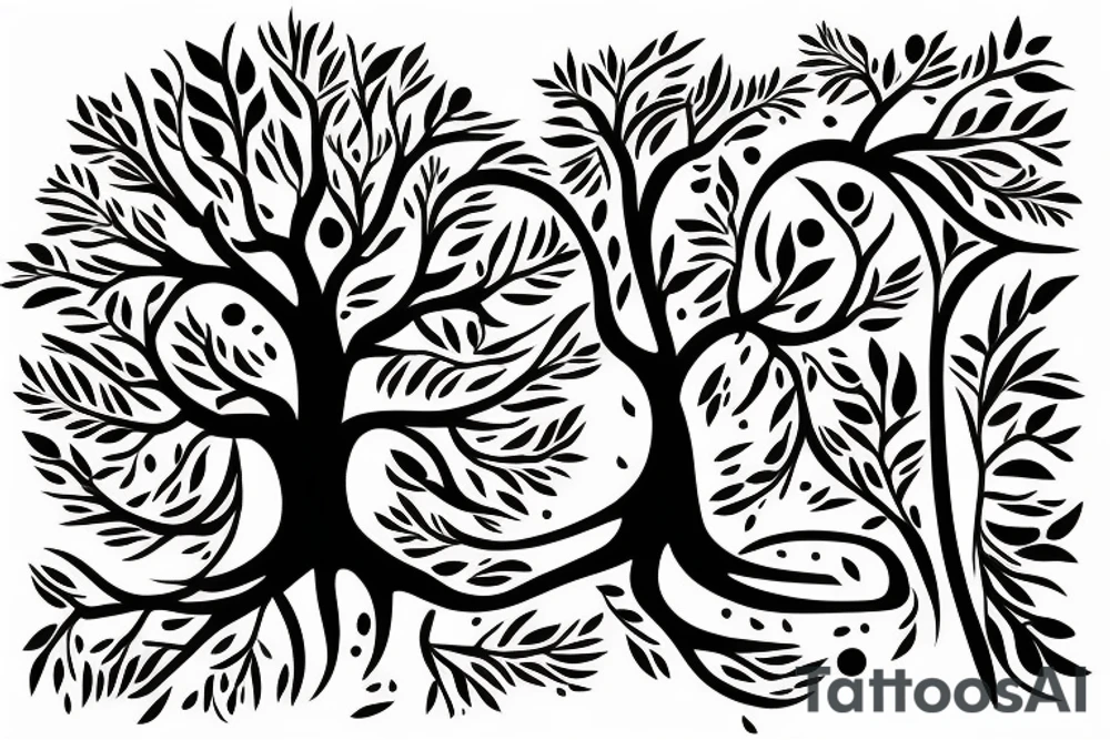 Life tree tattoo idea