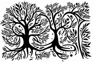 Life tree tattoo idea