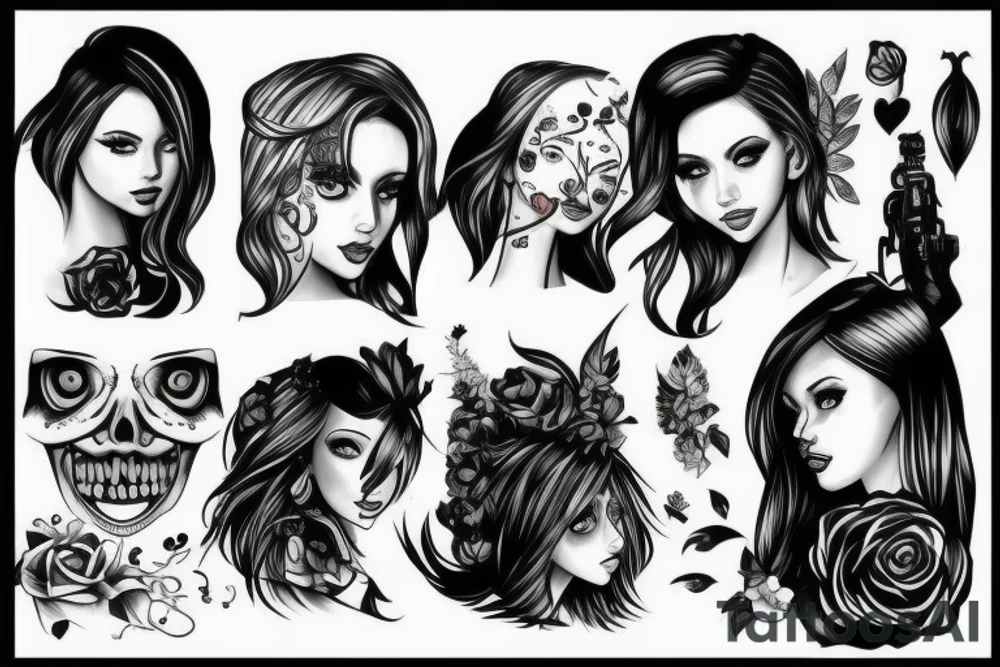 gaming, girl tattoo idea