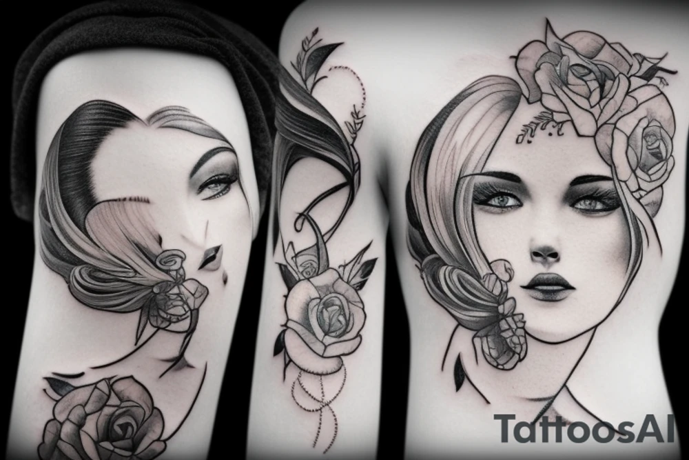 gaming, girl tattoo idea